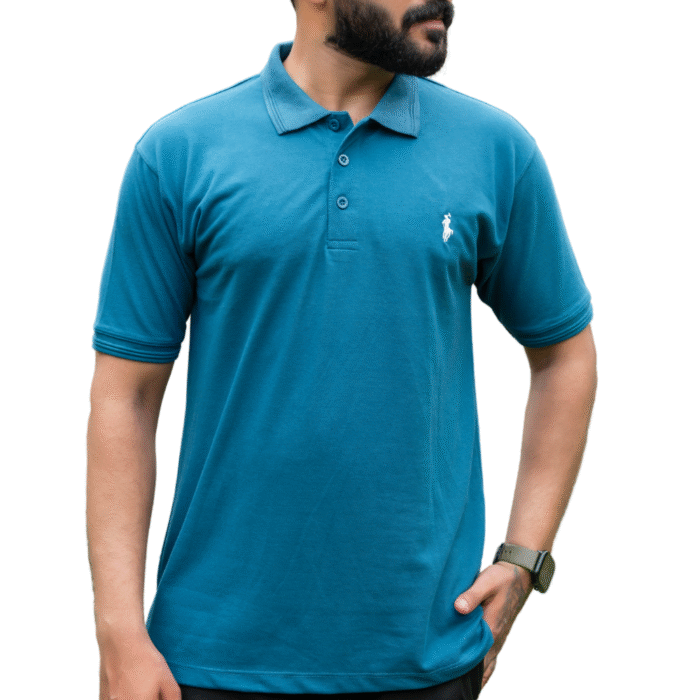 Stylish Teal Polo Shirt